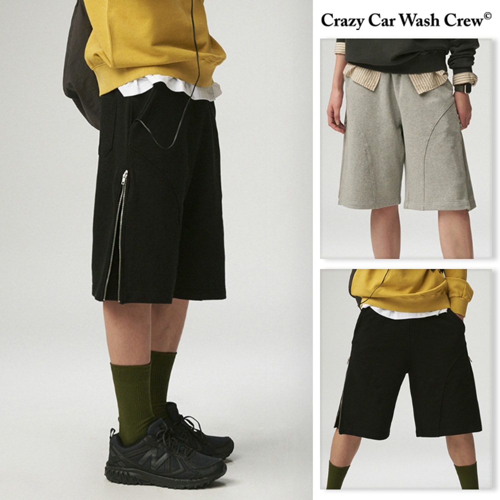 [Crazy Car Wash Crew] SIDE ZIPPER LINE SWEATPANTS
