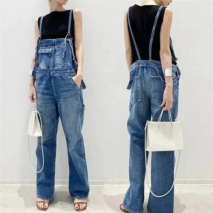 サロペット デニム レディース オールインワン オーバーオール サロペットデニム デニムサロペット パンツ カジュアル 春 夏 秋 冬 ゆったり 体型カバー マタニティ