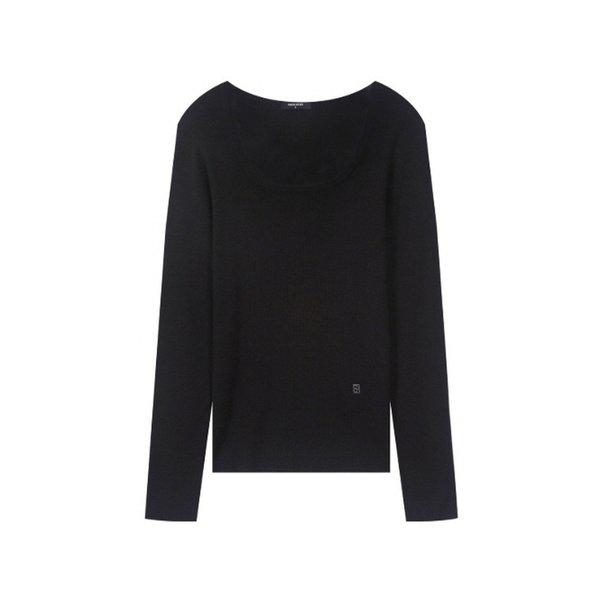 女性スクエアネックニットTシャツ(B253KT800P)