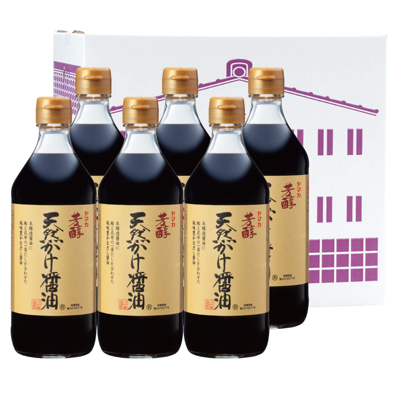 [川中醤油] だし醤油 芳醇天然かけ醤油 500ml 塩分ひかえめ 6本セット メーカーカートン入り【A-2】かつお昆布の旨味がたっぷり一度食べたら忘れられない こだわりの素材を使用 味わいの良さ