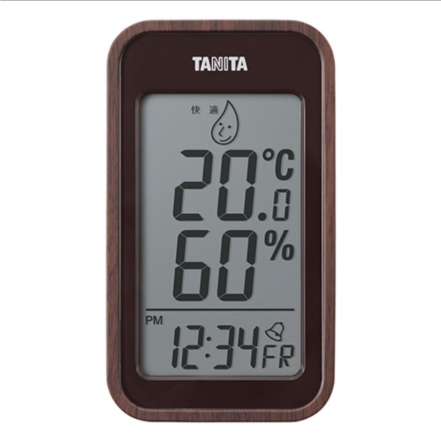 （まとめ買い）デジタル温湿度計 木目調 ブラウンウッド TT-592-BR [x3]