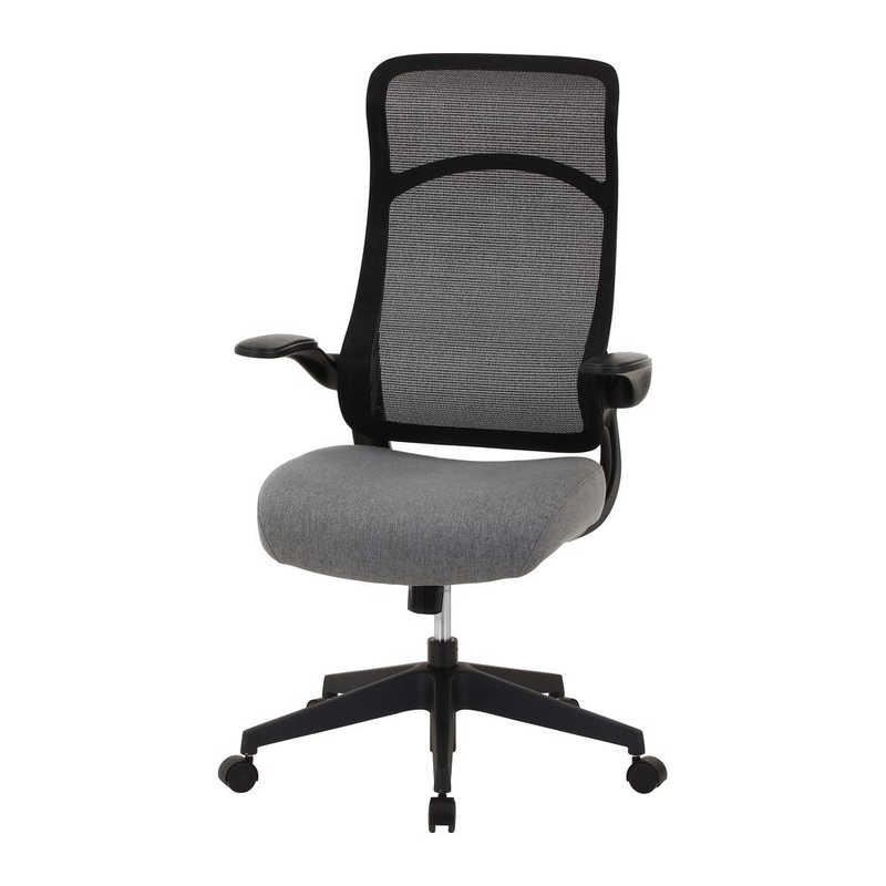 不二貿易　ハイバックアームアップチェア ブレンダ BK ブラック　37905