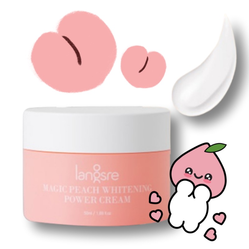 langsre ランスレー マジック ピーチ トーンアップクリーム 50ml ツヤ感 べたつかない 自然なツヤ感 水分 しっとりさらさらトーンアップ