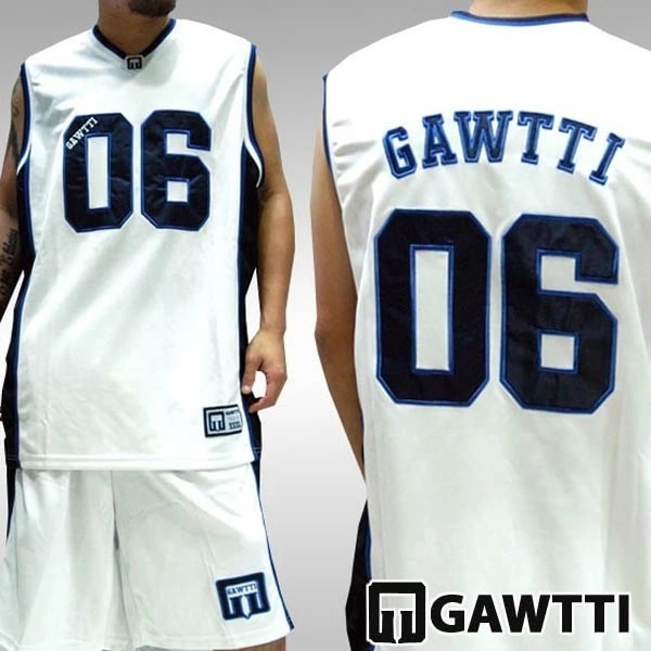 ガッティー メンズ バスケット セットアップ ホワイト バスケシャツ GAWTTI ガウティ Boo Yaa T.R.I.B.E ブーヤー トライブ ストリート スタイル HIPHOP ウェアー B系