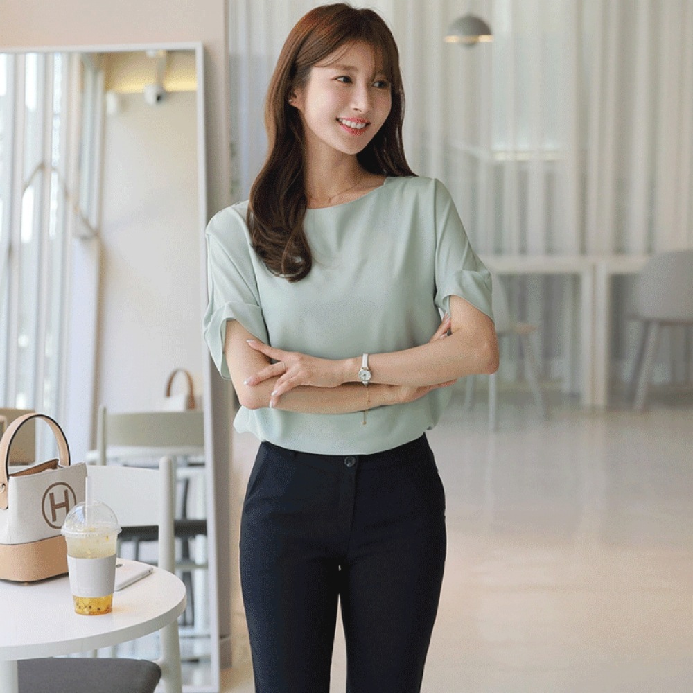 クリックアンドファニーザロシュショートスリーブブラウス