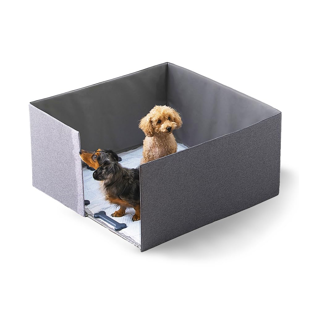 アイリスオーヤマ 犬 猫 トイレサークル ワイド 飛び散り防止 【猫砂の飛散も】 PTC-N8040 グレー