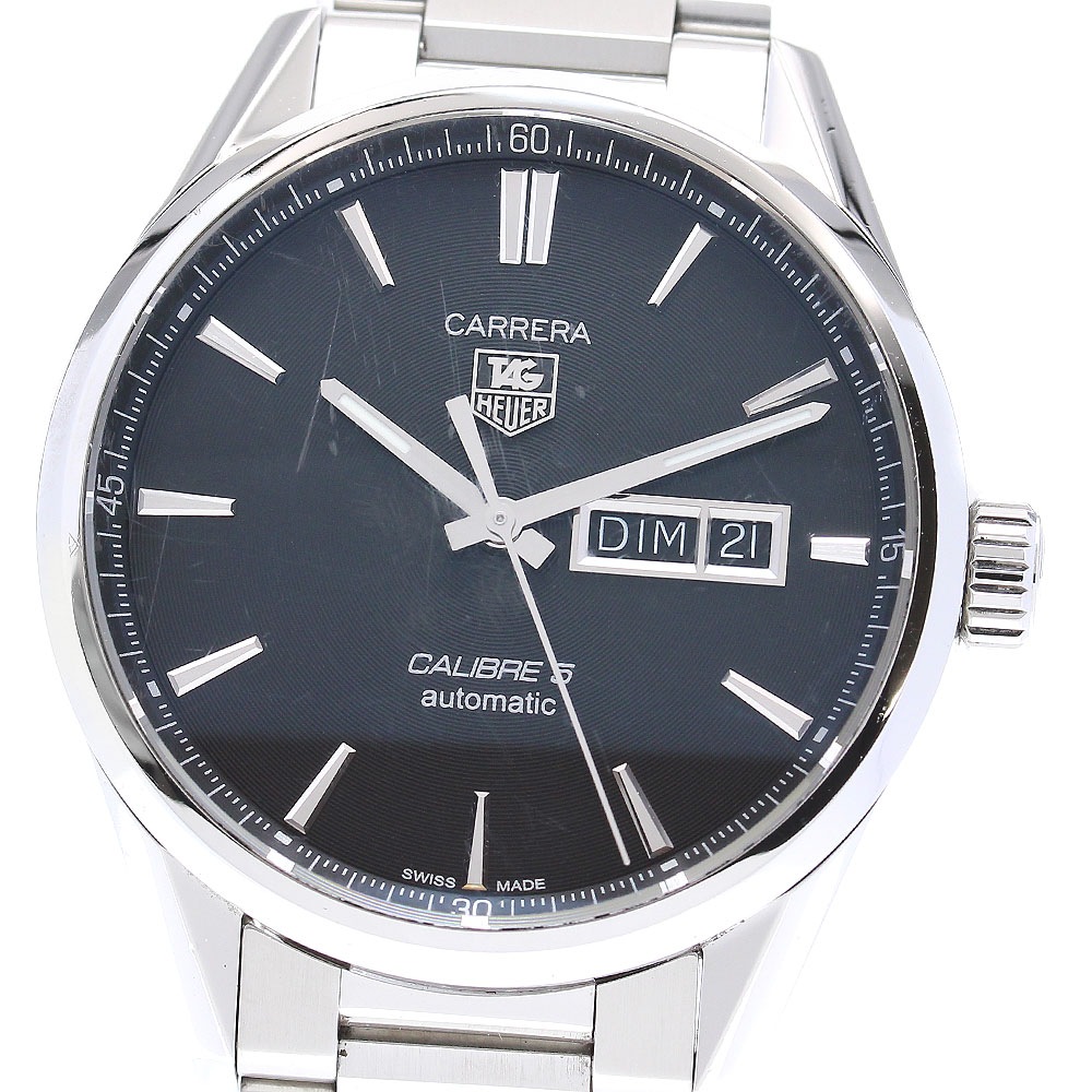 タグホイヤー TAG HEUER WAR201A-1 カレラ キャリバー5 デイデイト 自動巻き メンズ 保証書付き_838343【中古】