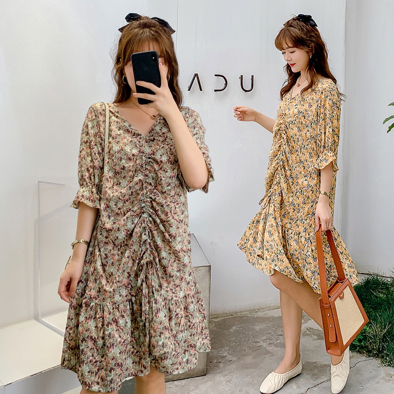 ワンピース 大きいサイズ 半袖 春夏 韓国 妊婦 マタニティ ゆったり きれいめ 3l 4xl 5l