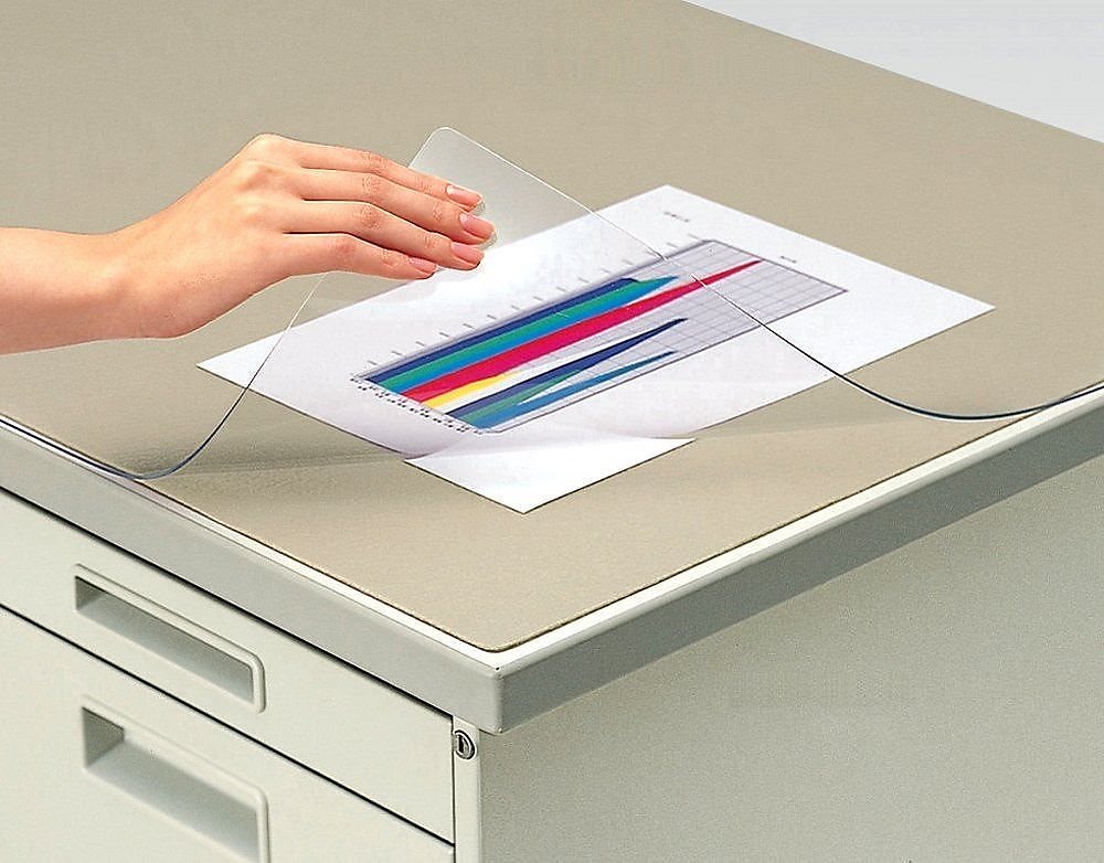 （まとめ買い）デスクマット 軟質（塩化ビニル） 非転写 下敷き付 1187x687 マ-427M [x3]