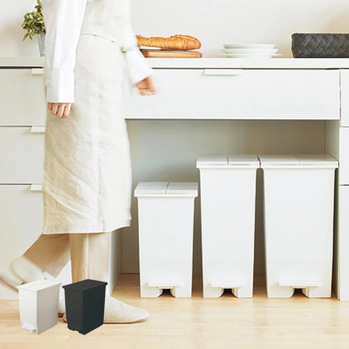 ゴミ箱 おしゃれ キッチン 45リットル 分別 フタ付き ダストボックス ペダル式 ワンタッチ 北欧 シンプル 一人暮らし ゴミ箱 45L 日本製 6,210円