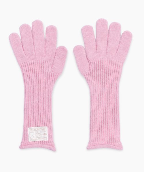 RENNYRENNIE_FINGER HOLE LONG GLOVES [ POP PINK ]