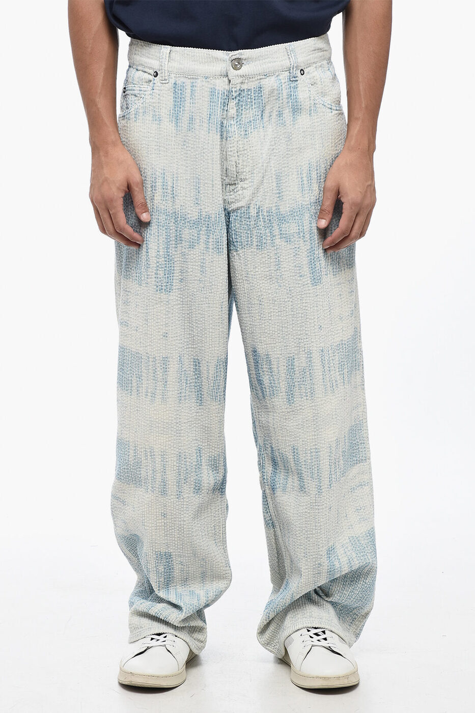 M2235VBB BLUE BRUSH STROKE PRINT 秋冬2020 パンツ メンズ dk