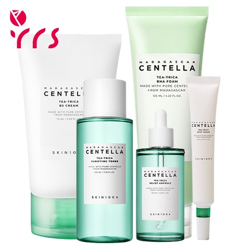 ティーツリカ５点セット(トナー 210ml / アンプル 100ml / クリーム75ml / スポットクリーム20ml / フォームクレンザー 125ml )