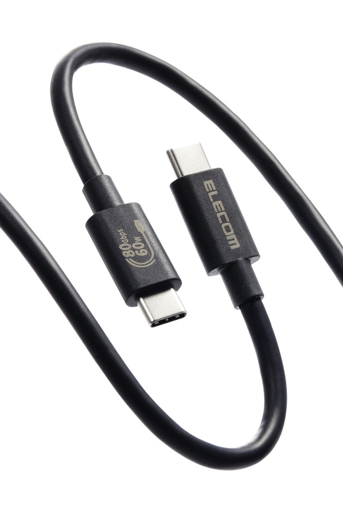 エレコム USB Type C ケーブル USB-C to USB-C 1m 充電 / データ転送 PD 60W 3A USB4 【 Type-C 搭載 MacBook Surface iPad iP