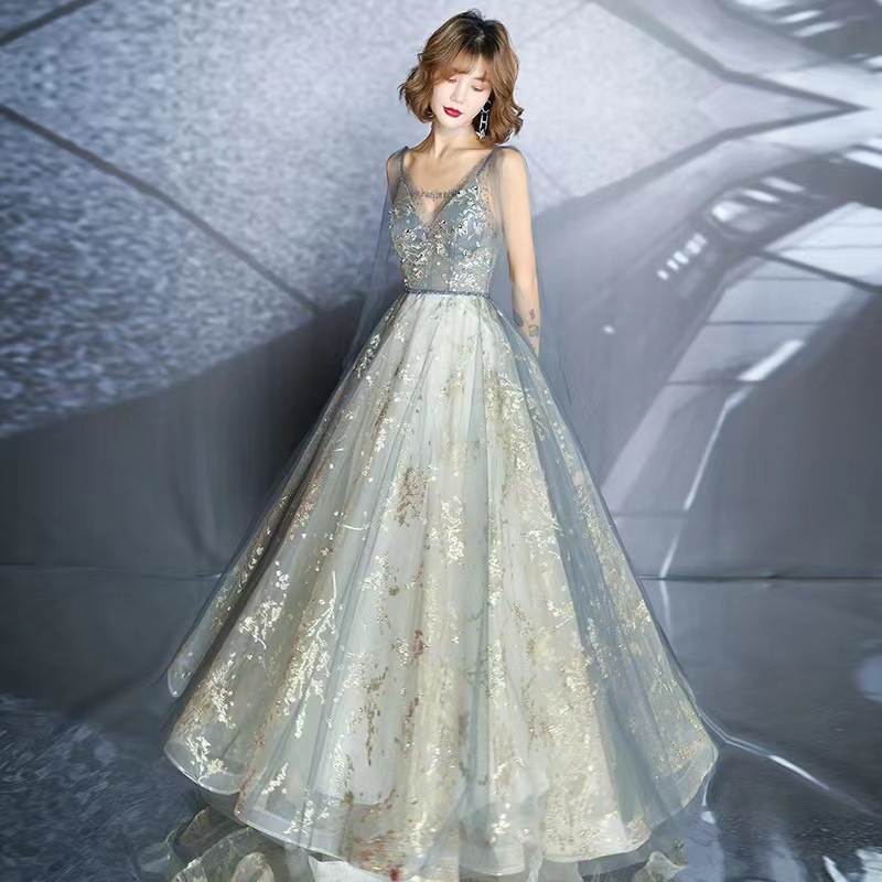 秋新品パーティードレス ワンピース スパンコール 結婚式 成人式 エレガント パーティードレス 誕生日 ロングドレス お呼ばれ 司会者 演奏会 挙式hs6321