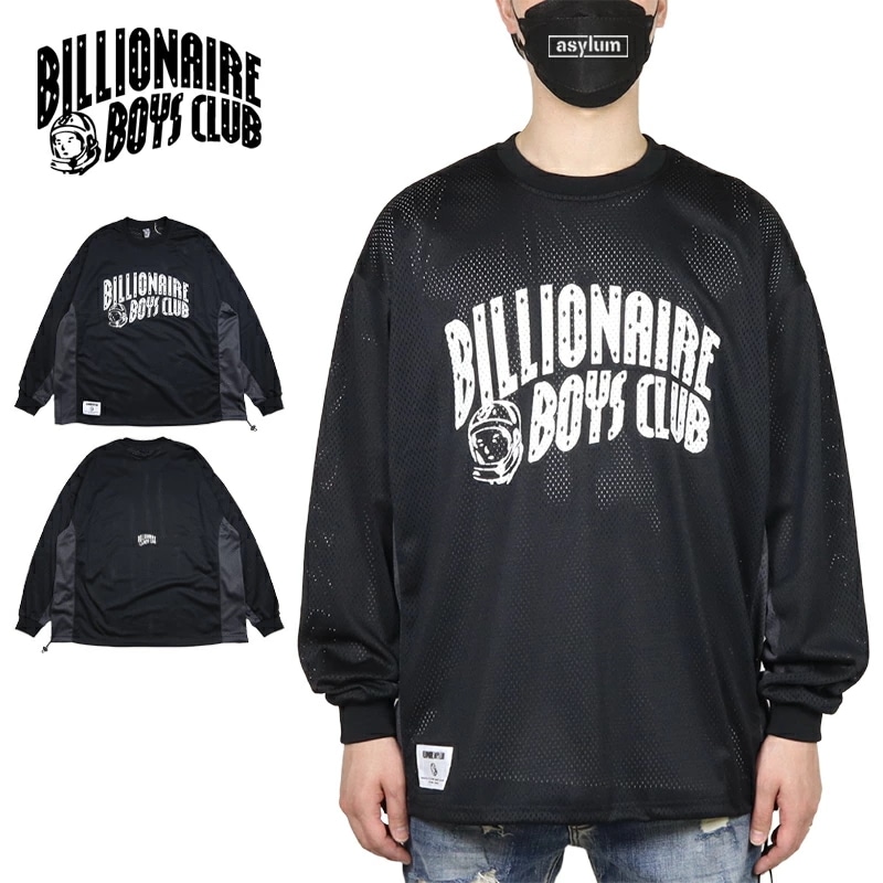 ビリオネアボーイズクラブ ロンT BILLIONAIRE BOYS CLUB Tシャツ 長袖 メッシュ メンズ レディース ブランド 大きいサイズ 黒