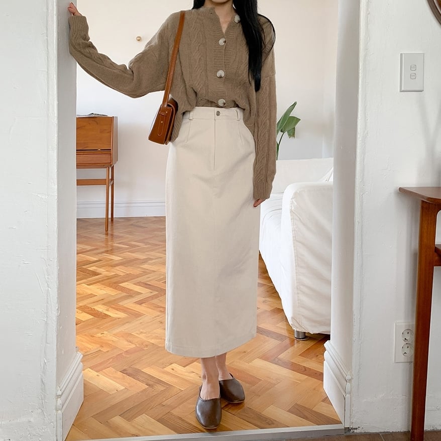 スカート ボトムス ペンシルスカート デニム ブルー ミモレ丈 ストレート カラーデニム バックスリット ワントーン 大人女子 カジュアル セクシー HIPHOP スポーティー お洒落 おしゃれ lb