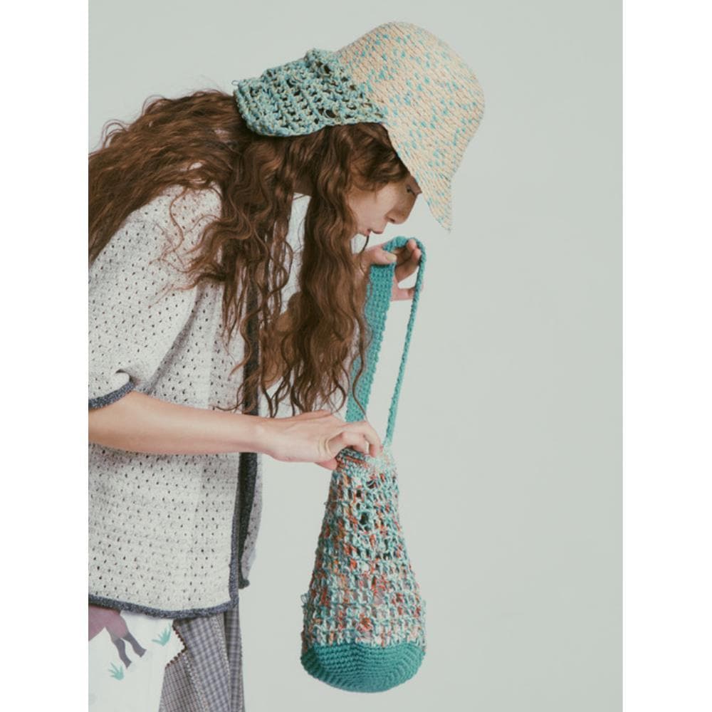 MISU A BARBE SUNSET KNITTING BASKET MINT