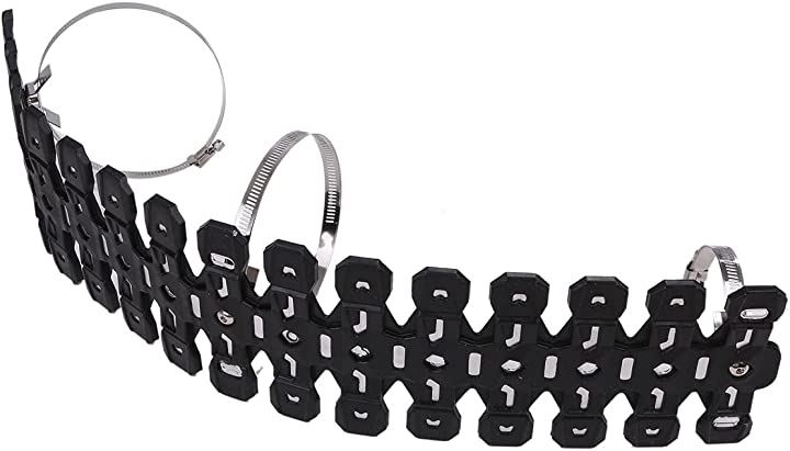 バイク オートバイ チャンバー ガード マフラー カバー プロテクター YZ125 YZ125X YZ250X KX65 KX85 KX100 YZ85 CR85 RM85(ブラック)