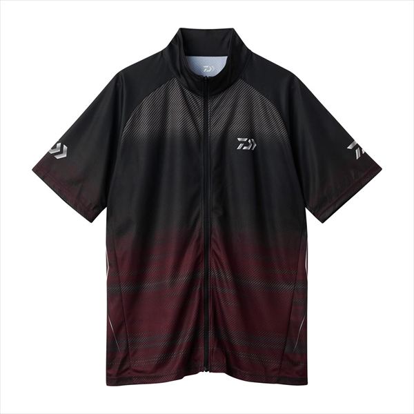 ダイワ ウェア DE-7426 ハーフスリーブ ドライシャツ フルジップ レッド XL