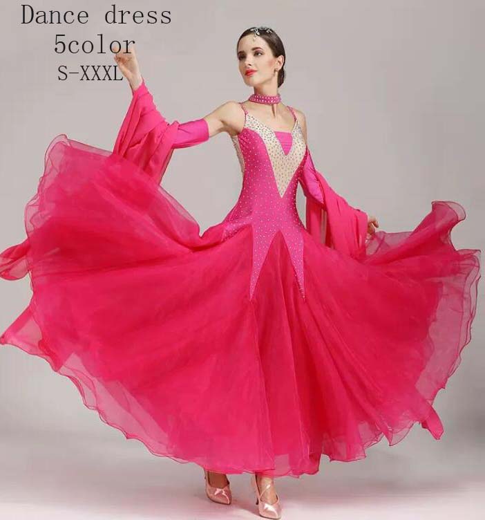 モダンダンス 社交ダンス 花柄 中指にかける 大きい裾 ダンススカート 広がる 舞台演出ロング レス 競技着 練習着 演出用 技デモ タンゴ ワルツ モダン 演出服 舞台 発表会 イベント 演奏会 大