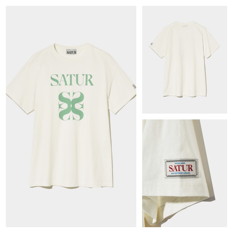 【SATUR】 (W) SATUR ALL DAY T-SHIRT : CREAM MINT