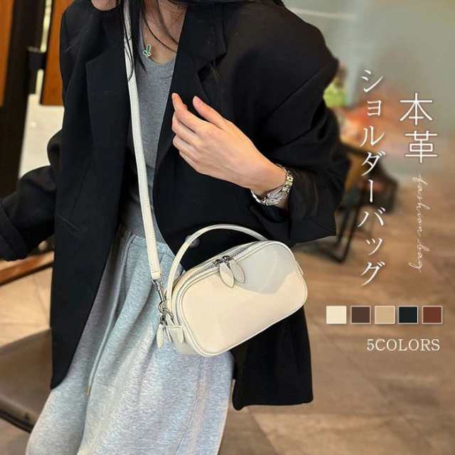 本革 ミニハンドバッグ レディース ショルダーバッグ 小さめ 手提げ 肩掛け 斜めがけ ミニバッグ ダブルジッパー コンパクト ミニショルダーバッグ 財布 多機能 仕切り シンプル おしゃれ かわいい 6,484円