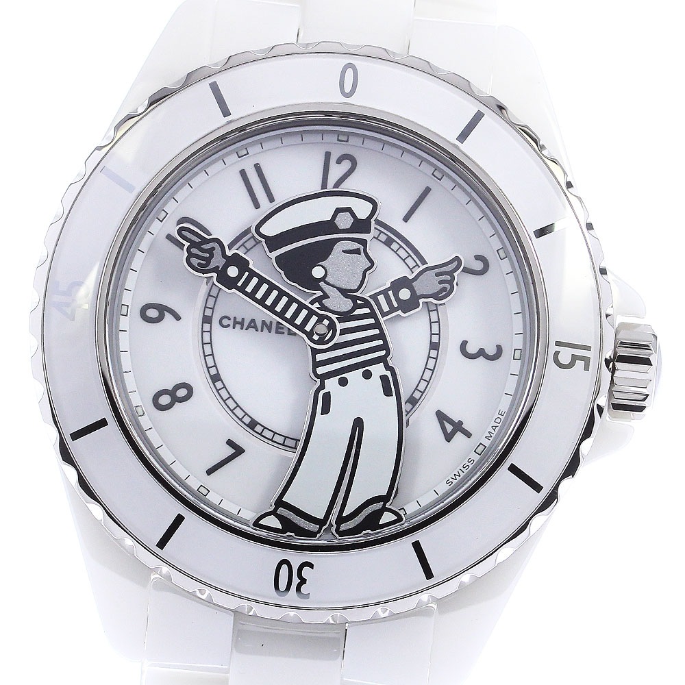 シャネル CHANEL H7481 マドモアゼル J12 ラ・パウザ 自動巻き メンズ 美品 箱・保証書付き_770648【中古】 443,430円