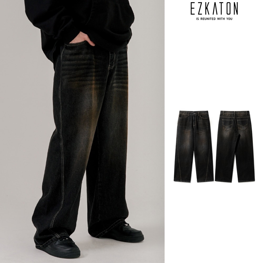 [EZKATON] Noos Line Denim Pants