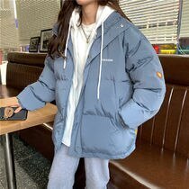 3色 アウター ブルゾン シャンパー パーカー レディース 秋冬 かわいい きれいめ 個性的 暖かい もこもこアウター ダウンコート レギュラー丈 長袖 ボリューム袖 萌袖 BIGシルエット 切り替え