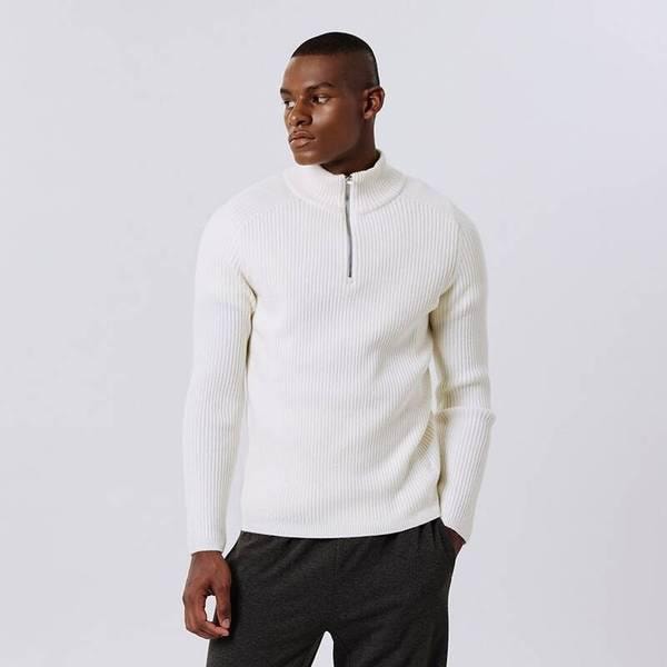 メンズウール混紡ハーフジップスウェットシャツ SPJWCNRL206MIVY 709993