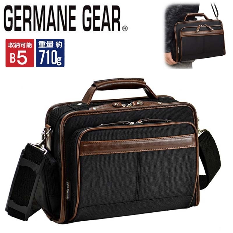 ショルダーバッグ メンズ 小さい 軽い ビジネス 使い易い 斜めがけ ブランド GERMANE GEAR #33683 B5 横型 2way 多機能 通勤 お出掛け 冠婚葬祭