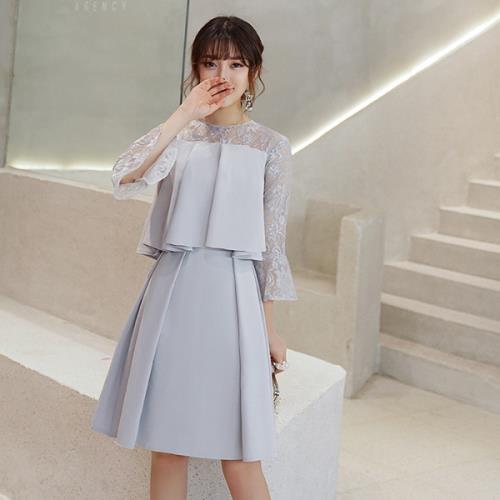 【急速出荷 2025年新作】パーティドレス フォーマルドレス ワンピース お呼ばれ 結婚式 ブライダル 二次会 披露宴 謝恩会 成人式 演奏会 発表会 同窓会 韓国 無地 花柄 ラウンドネック 春 夏 5,109円