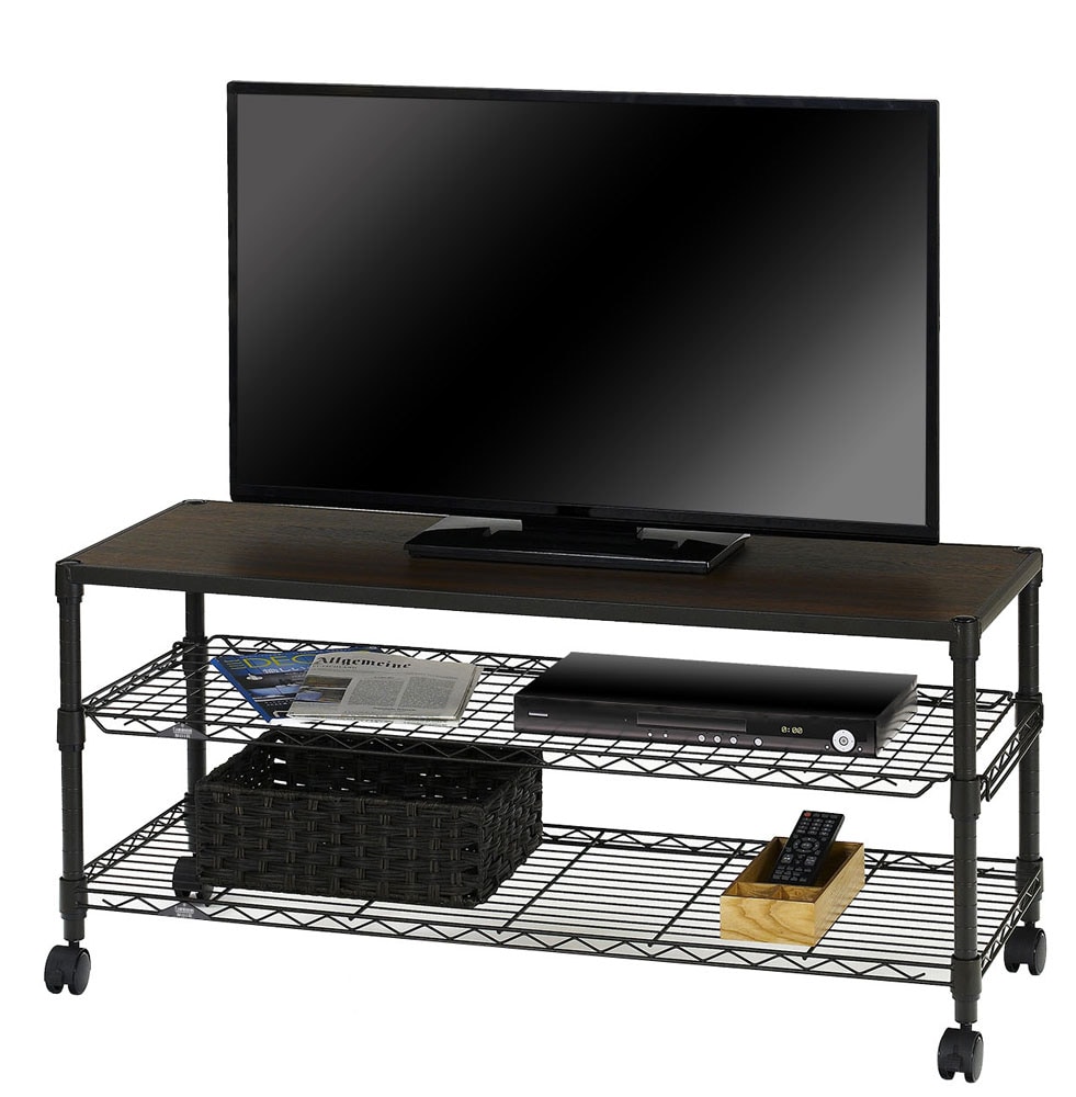 ルミナス NO1152-3 ルミナスノワール 木天板3段テレビ台 幅111×奥行41×高さ52cm NO11523