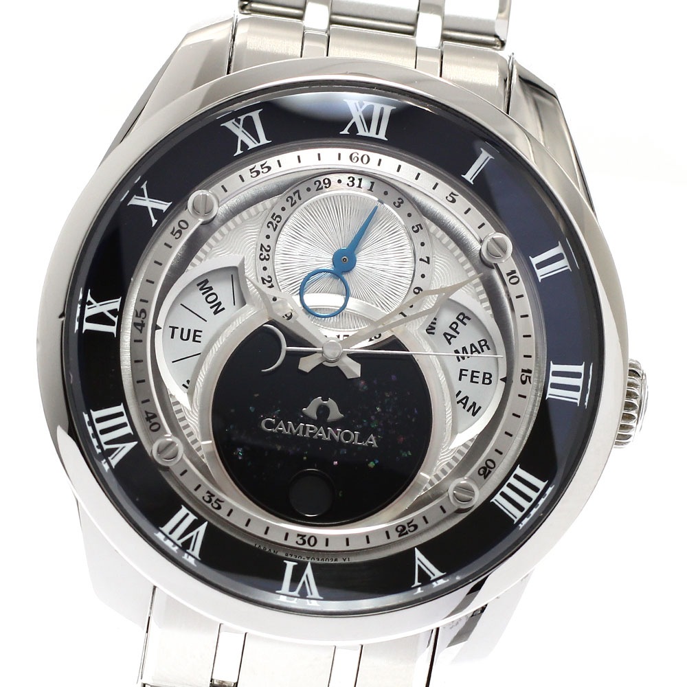 シチズン CITIZEN 8730-T022341/BU0020-62A カンパノラ 天彩星(あまいろほし) トリプルカレンダー ソーラー メンズ 良品 保証書付き_938632【中古】