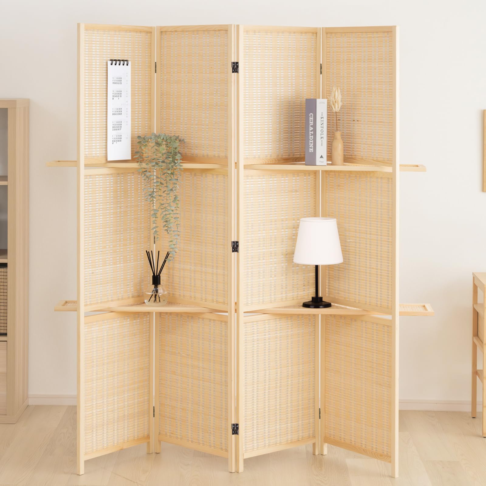 ローパーテーション 衝立 4連 間仕切り 仕切り 高さ180cm 【天然素材使用】 オープンラック スクリーン インテリア 目隠し 区切り 折りたたみ オフィス 事務所 クリニック pts-lk4p