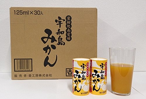 愛工房 宇和島みかんストレートジュースカートカン 125ml×30個
