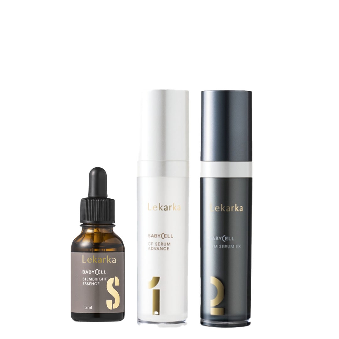 レカルカ　人気美容液３点セット「ステムブライトエッセンスＬ 15ml+CFセラムアドバンス 30mL+シムセラム EX 30mL」【正規代理店】