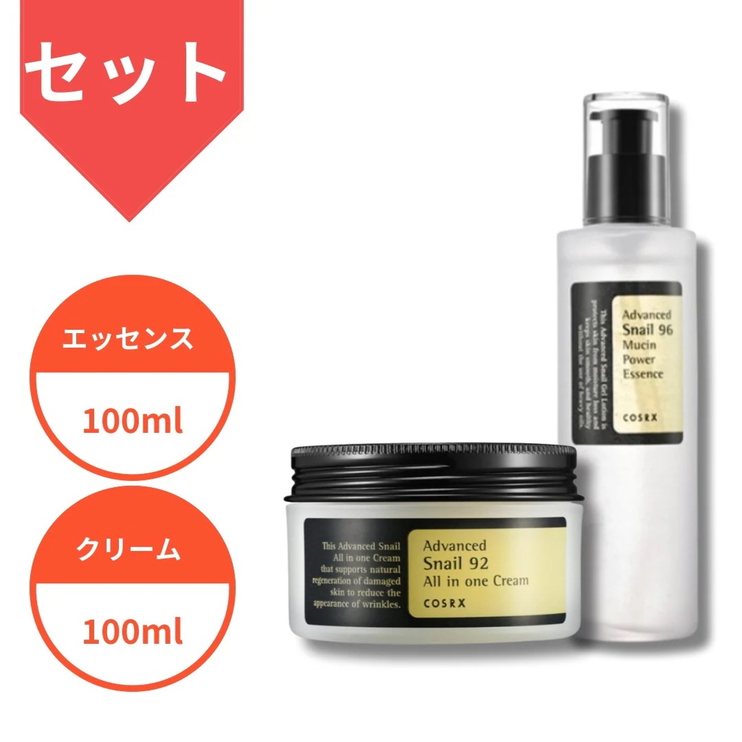 [セット]アドバンスド スネール96 ムチンパワー エッセンス100ml+アドバンスドスネイル92オールインワンクリーム100ml