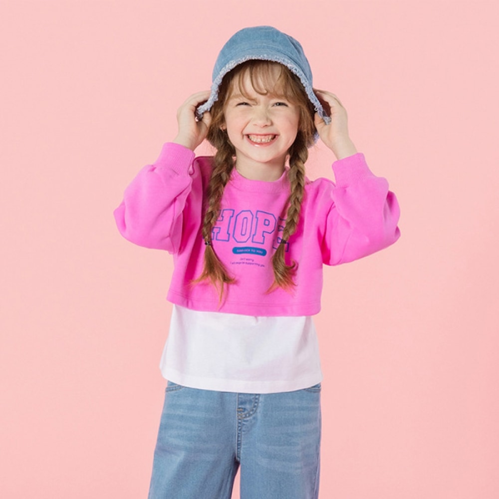 アイラブJ希望クロップレイヤードスウェットJXSTO22