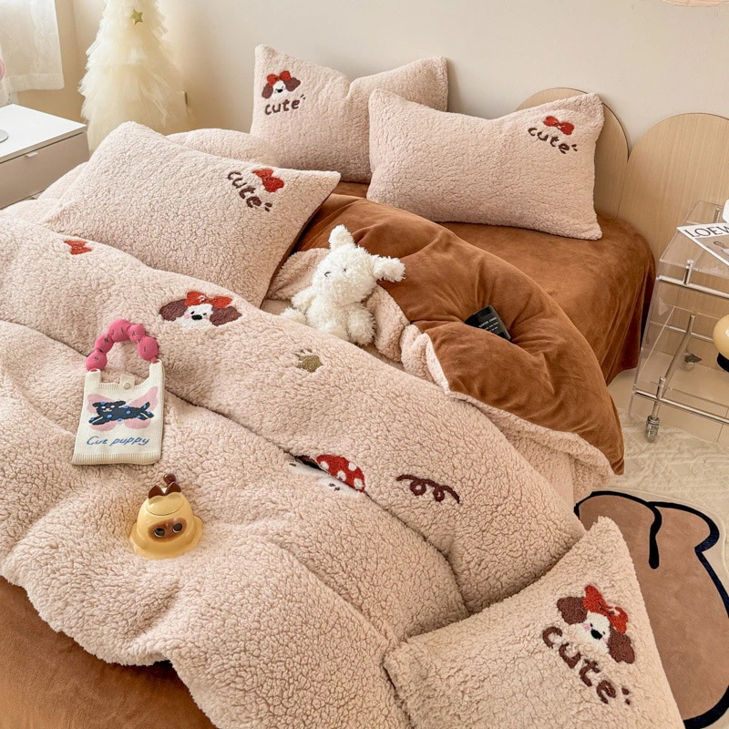 【急速出荷!】ミルクベルベット 可愛い亜犬のとげ フレンチベルベット 4点セット1.8枚ボックス見掛けカバー1.5