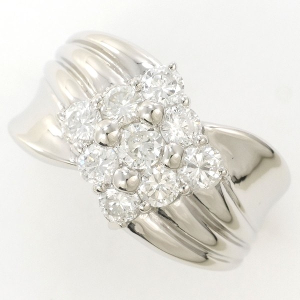 PT900 プラチナ リング 指輪 12.5号 ダイヤ 1.02 カード鑑別書 ジュエリー 中古