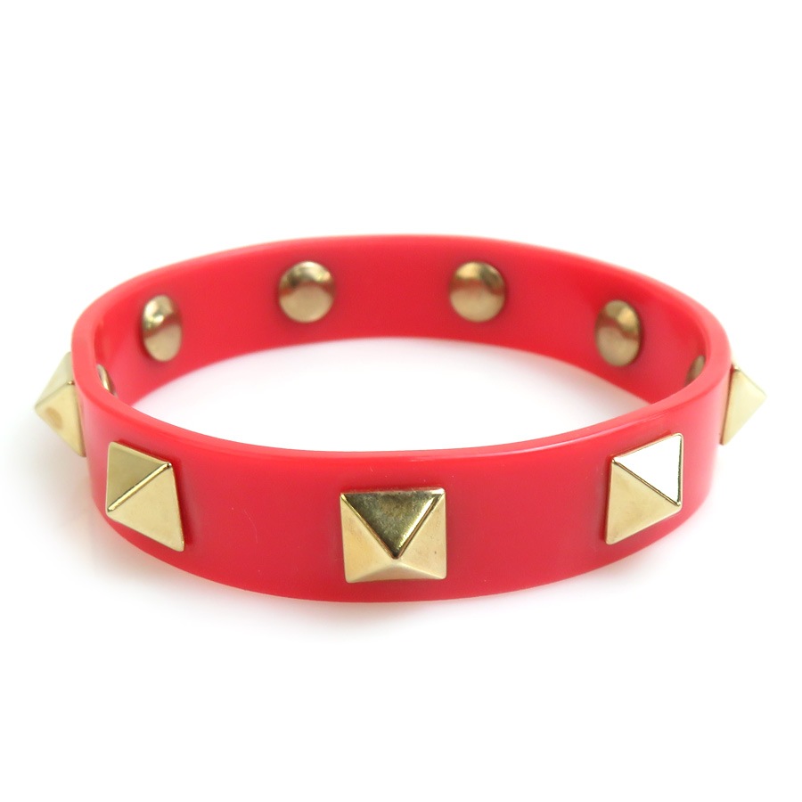 ヴァレンティノ ガラヴァーニ Valentino Garavani ブレスレット ラバー/メタル レッド レディース 56320g