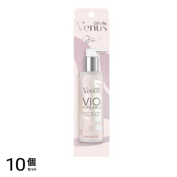 ジレットヴィーナス VIOヘア&スキン 2イン1 クレンザー+シェーブジェル 190mL 10個セット