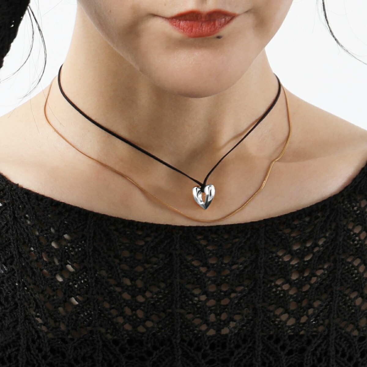 ANNIKA INEZ アニカイネズ ネックレス Petite Open Heart Pendant Necklace 650 PTE レディース ハート ペンダント アクセサリー silver925