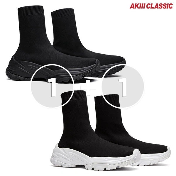 AKIIICLASSIC人気スニーカーCHUNKYSOCKS1+1冬スニーカー