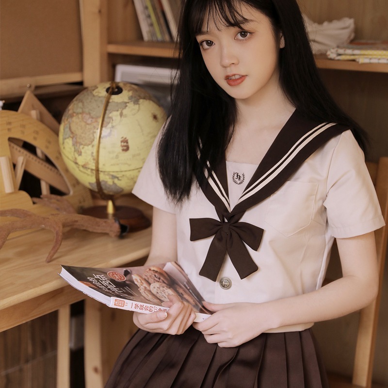 【1つ買うと10つ無料】語jkユニフォームスカートスカートミルクティーユニフォーム長いスリーブ学校ユニフォームユニフォームユニフォーム学生カレッジスタイルスーツ