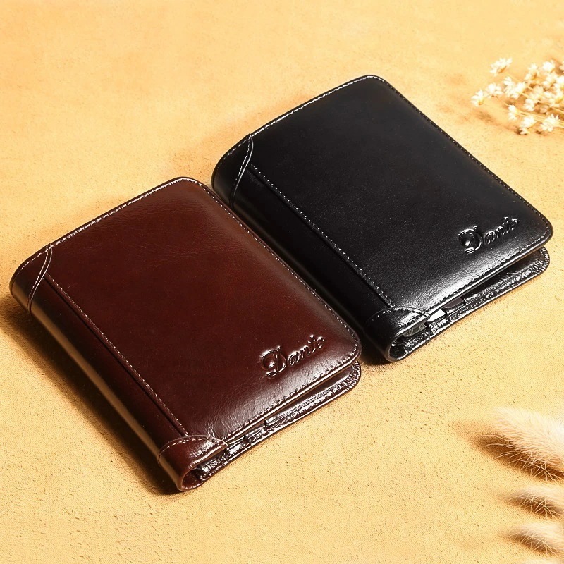 メンズ財布本革二つ折り財布米流行ミニ財布L2579