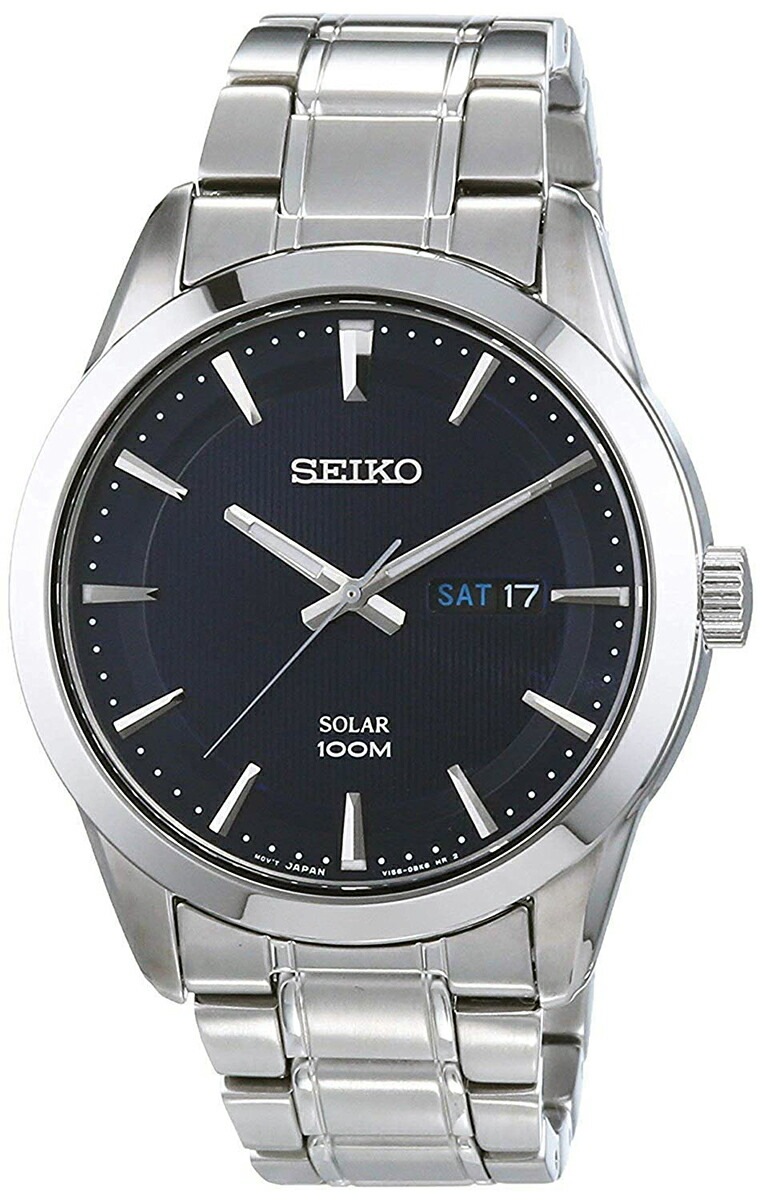 [10年保証] [製造終了 希少海外モデル] SEIKO SNE361P1 [セイコーインポート] セイコー ソーラー クオーツ 100m防水 [逆輸入モデル]