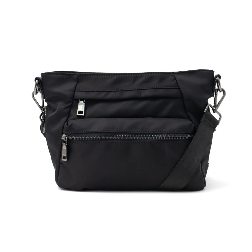 [VITAFELICE] ヴィータフェリーチェ 10ポケット ナイロン ショルダーバッグ レディース nsb-30012z (ブラック)